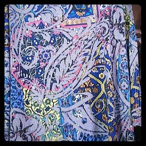 Multi cold shoulder dress blouse